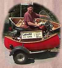Roy and his side - canoe bike